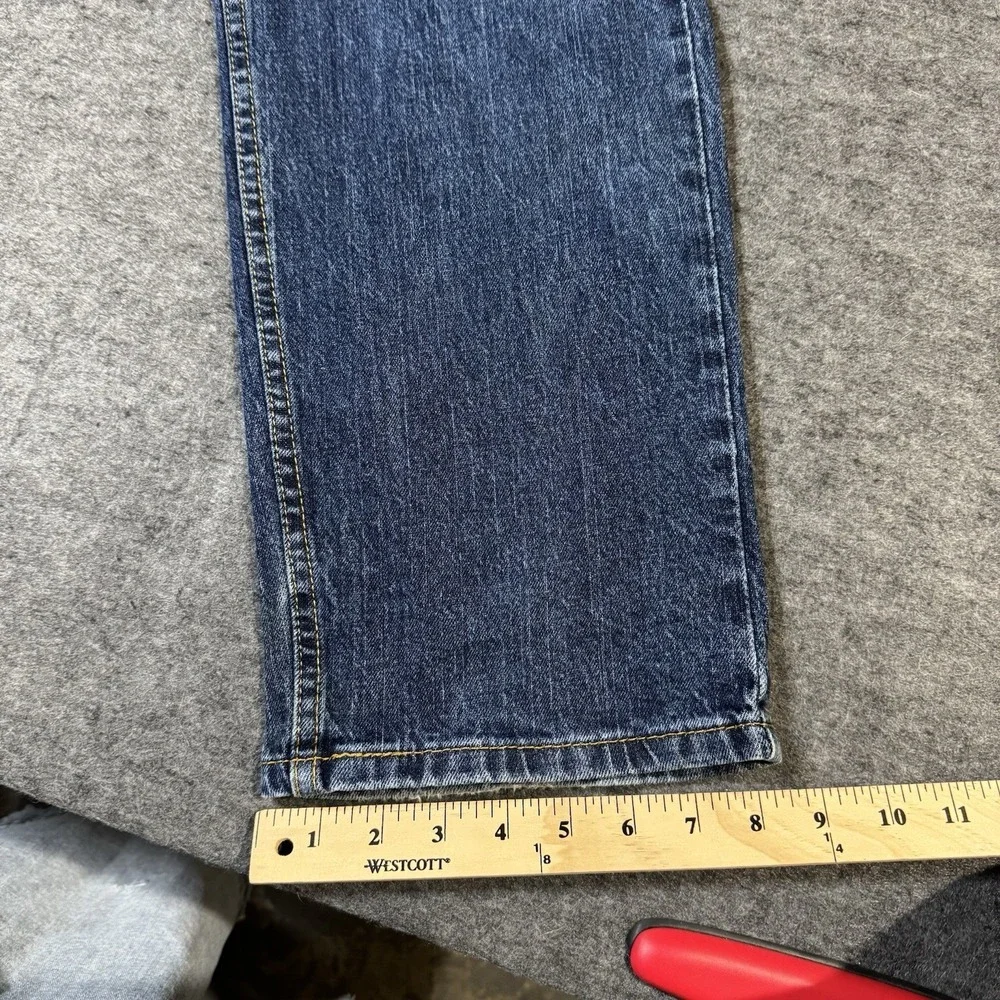Levi's 505 Jeans Mens 36x32 (36x31.5) Regular Fit Straight Leg Dark Wash Denim